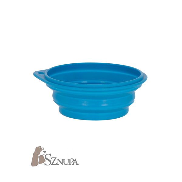 KERBL SILIKONOWA MISKA PODRÓŻNA DLA PSA 250ML - NIEBIESKA
