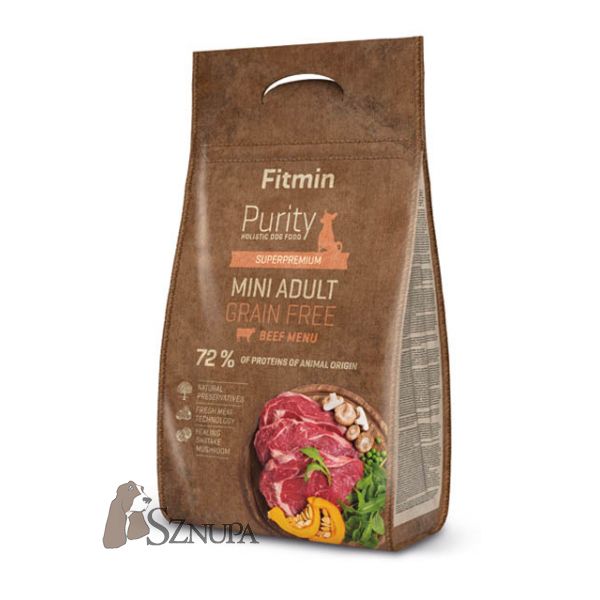 FITMIN DOG PURITY ADULT MINI  BEEF - 800G