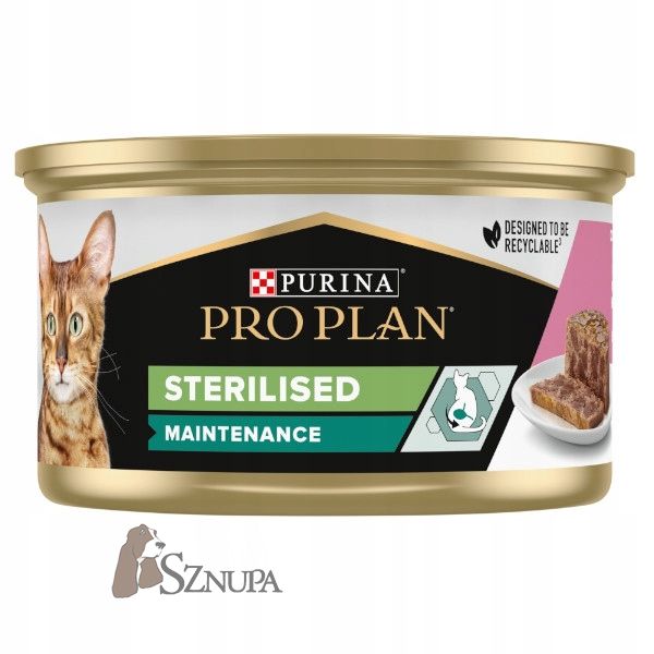PURINA PRO PLAN PUSZKA STERILISED PASZTET ŁOSOŚ I TUŃCZYK - 85G