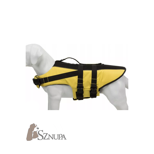 TRIXIE (30129) KAMIZELKA RATUNKOWA (KAPOK) DLA PSA ROZ. XL 60-96CM - CZARNO/ŻÓŁTA