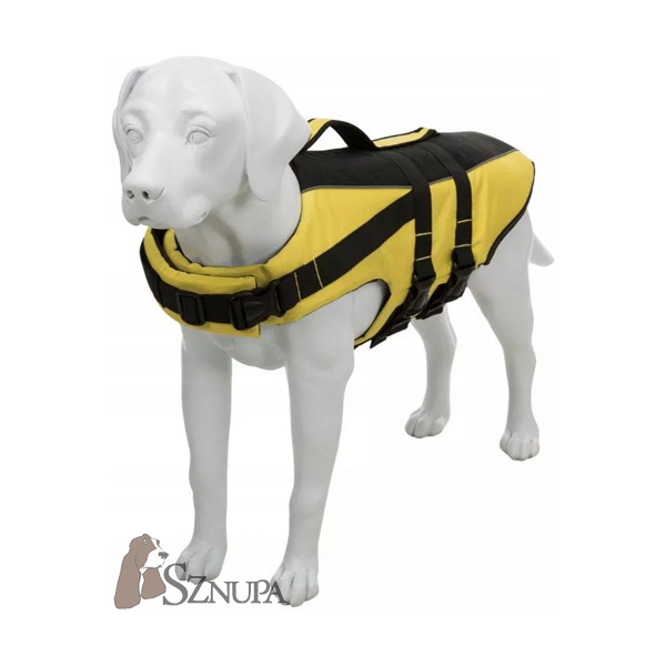 TRIXIE (30129) KAMIZELKA RATUNKOWA (KAPOK) DLA PSA ROZ. XL 60-96CM - CZARNO/ŻÓŁTA