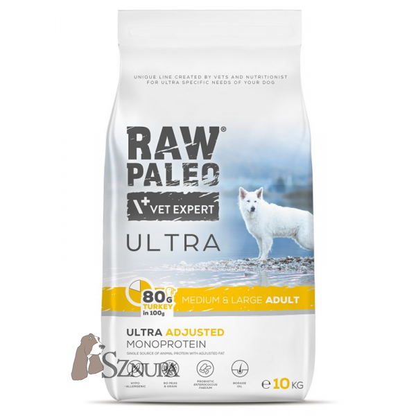 RAW PALEO ULTRA TURKEY MEDIUM & LARGE ADULT - 10KG