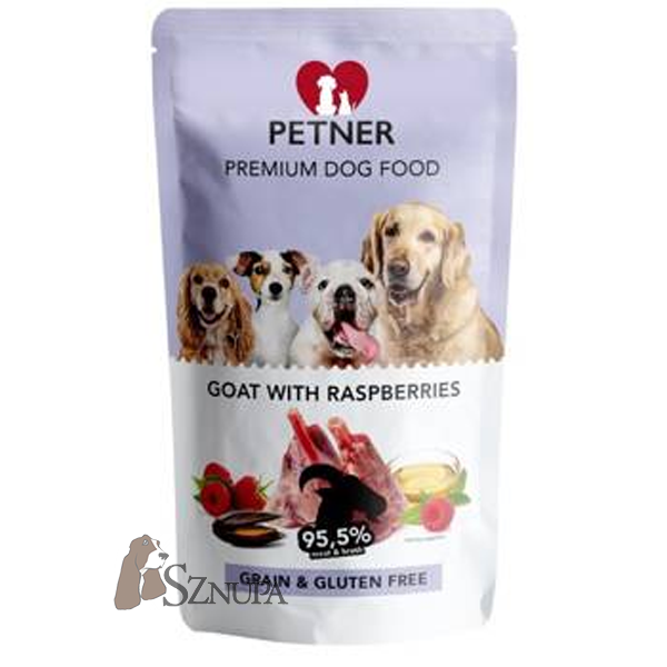 PETNER POUCH GOAT WITH RASPBERRIES - 500G x 10