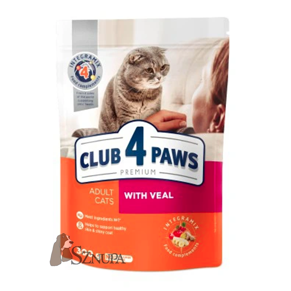 CLUB 4 PAWS ADULT CATS WITH VEAL IN GRAVY - 100G x 6