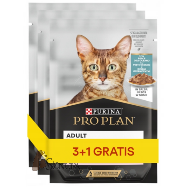 PURINA PRO PLAN NUTRI SAVOUR DELICATE OCEAN FISH - 85G x 4