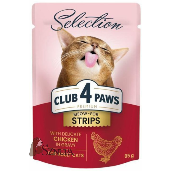 CLUB 4 PAWS ADULT CATS KURCZAK W SOSIE - 85G x 6