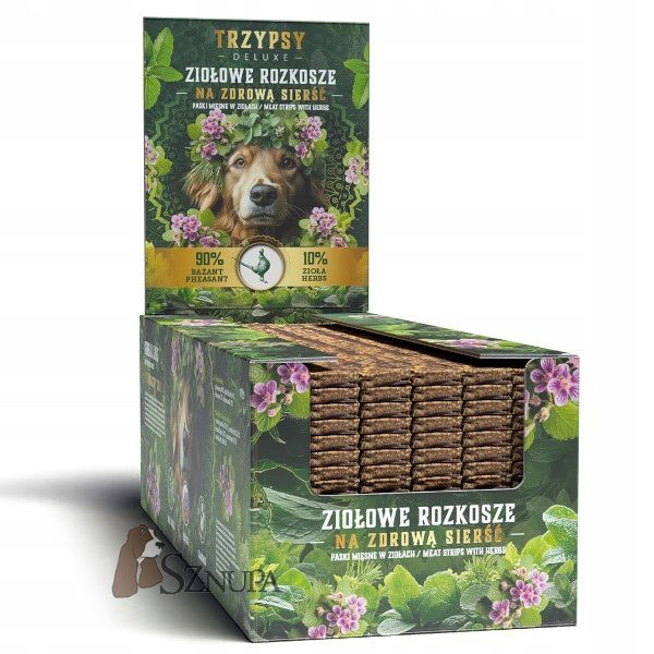 HAPPY SNACKY ZIOŁOWE ROZKOSZE Z BAŻANTA NA SIERŚĆ 1SZT - 70G