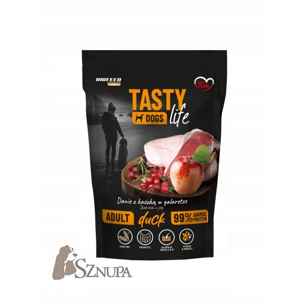 BIOFEED TASTY DOGS LIFE KACZKA - 500G