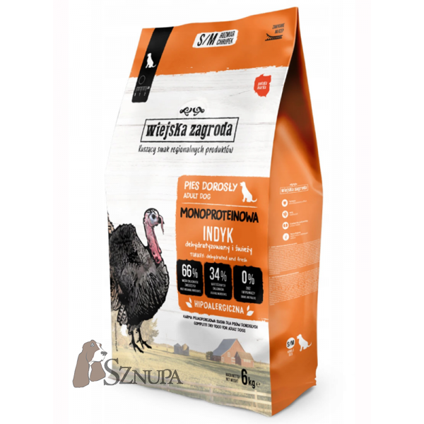 WIEJSKA ZAGRODA MONOPROTEINOWA INDYK S/M - 2KG