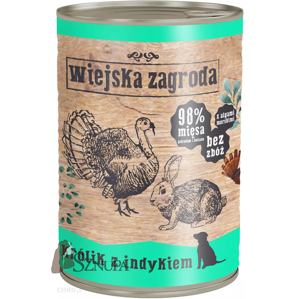 WIEJSKA ZAGRODA KRÓLIK Z INDYKIEM - 400G x 6