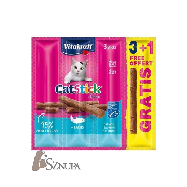 VITAKRAFT CAT-STICK MINI Z ŁOSOSIEM 3 + 1 GRATIS