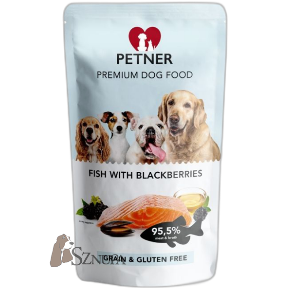 PETNER POUCH FISH WITH BLACKBERRIES - 470G x 10