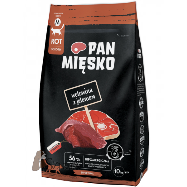 PAN MIĘSKO KOT WOŁOWINA Z JELENIEM M - 10KG