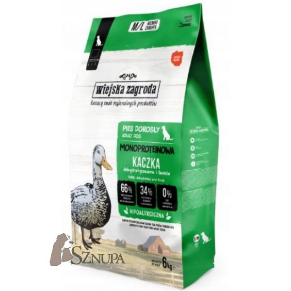 WIEJSKA ZAGRODA MONOPROTEINOWA KACZKA M/L - 6KG