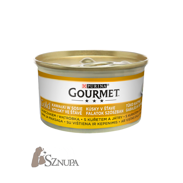 GOURMET GOLD KAWAŁKI Z KURCZAKA W SMAKOWITYM SOSIE - 85G