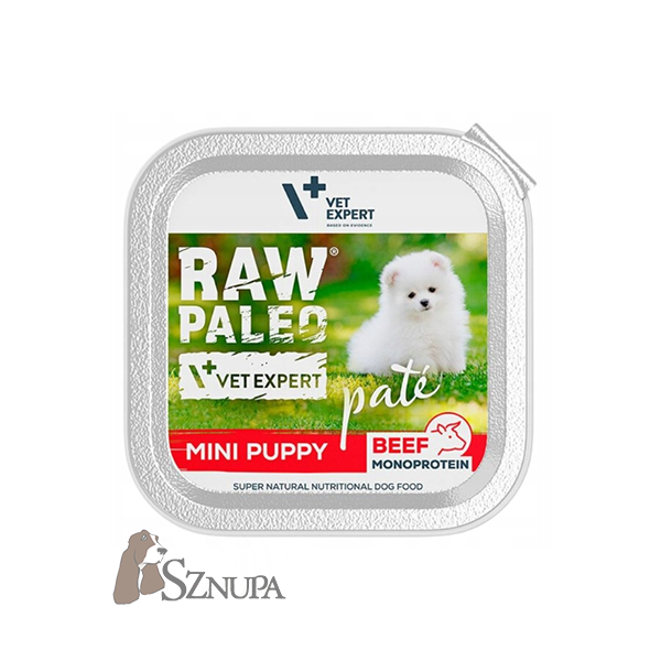 RAW PALEO PATE MINI PUPPY BEEF - 150G x 12