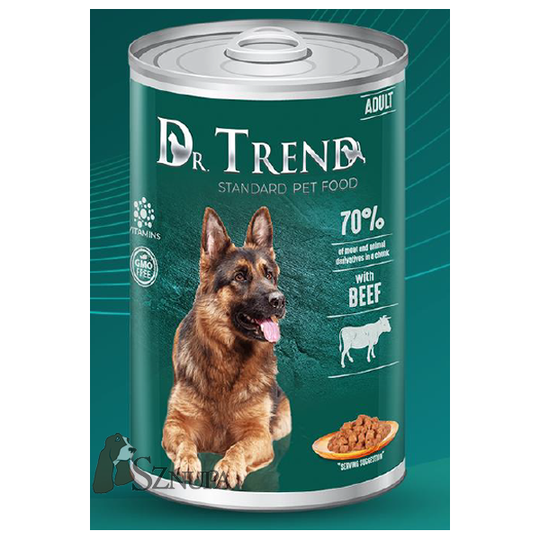 DR. TREND DLA PSA WOŁOWINA W KAWAŁKACH W DELIKATNYM SOSIE - 1250G x 12