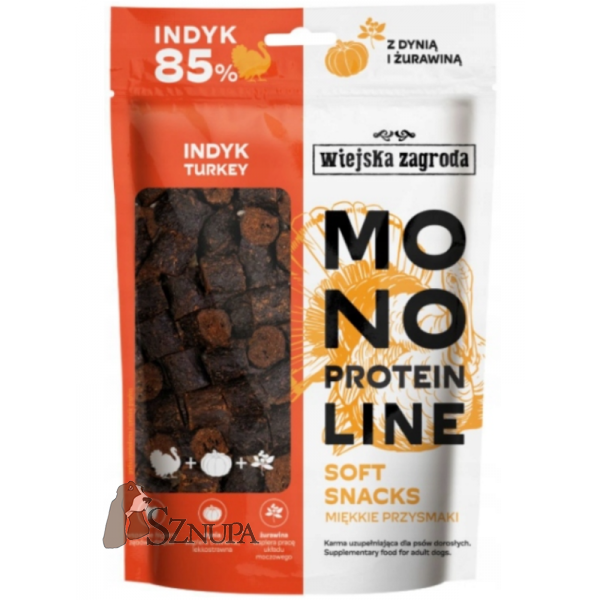 WIEJSKA ZAGRODA MONOPROTEINOWE MIĘKKIE INDYK 115G (15szt)