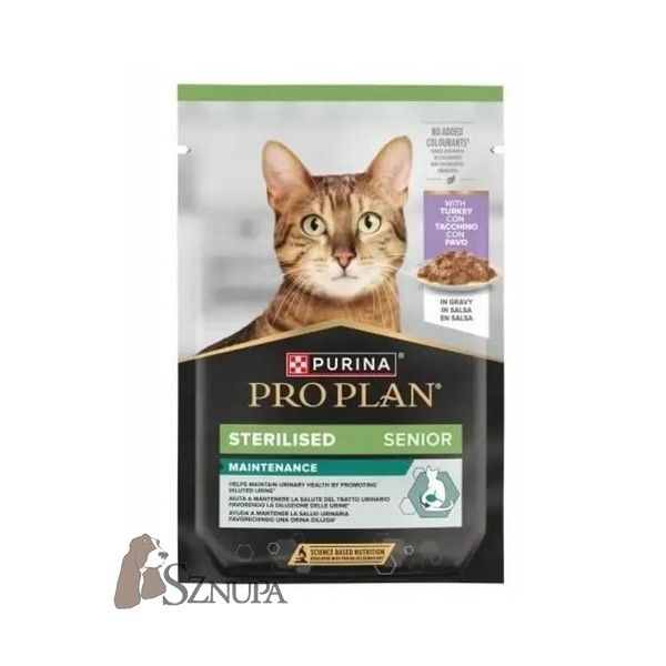 PRO PLAN STERILISED SENIOR Z INDYKIEM W SOSIE - 85G