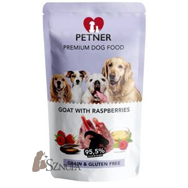 PETNER POUCH GOAT WITH RASPBERRIES - 500G x 5