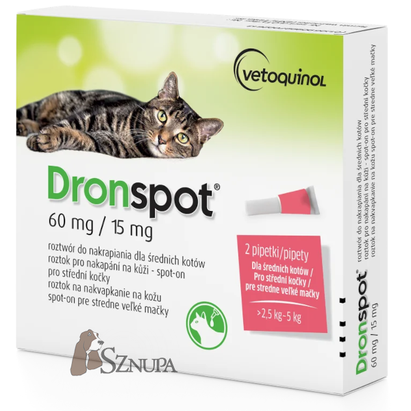 DRONSPOT DLA ŚREDNICH KOTOW 2x0,7ML
