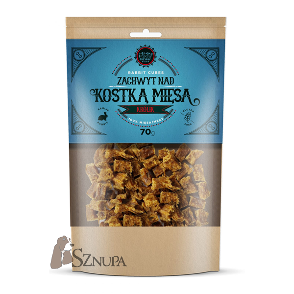 HAPPY SNACKY ZACHWYT NAD KOSTKĄ MIĘSA Z KRÓLIKA 70G