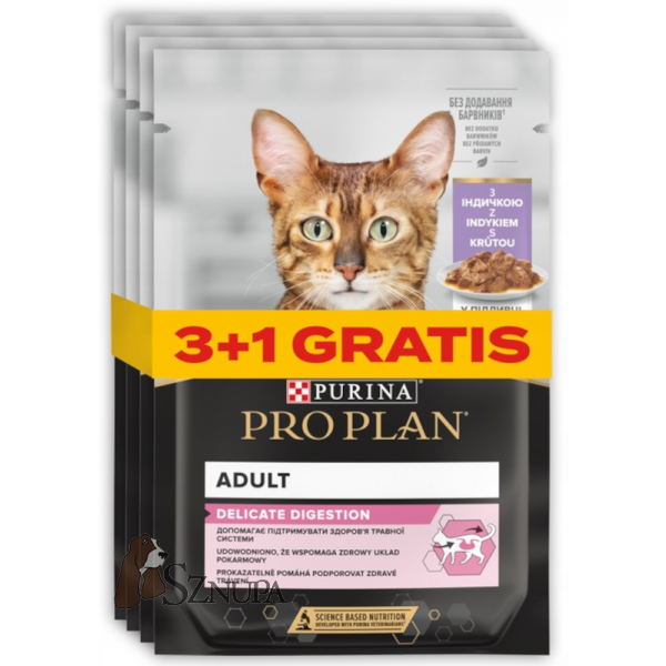 PURINA PRO PLAN NUTRI SAVOUR DELICATE TURKEY - 85G x 4