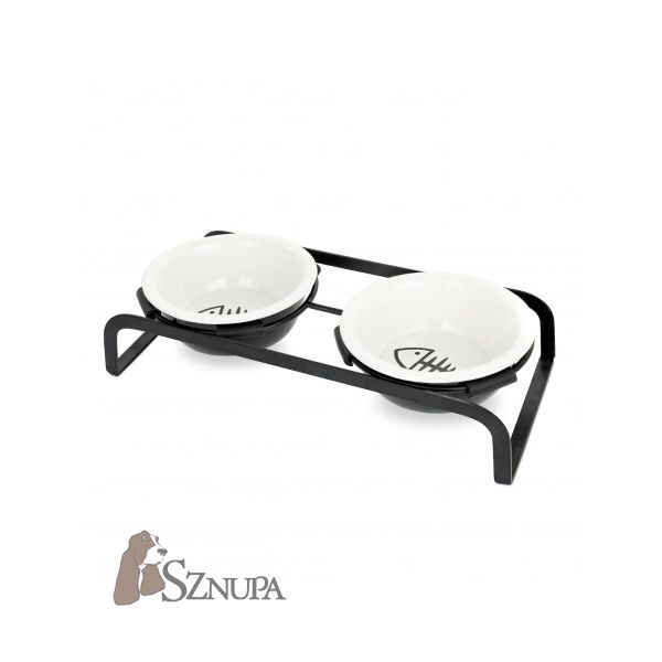 BARRY KING (18416) ZESTAW DWÓCH MISEK CERAMICZNYCH NA STOJAKU 12CM