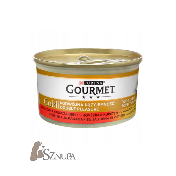 GOURMET GOLD WOŁOWINA Z KURCZAKIEM - 85G x 12