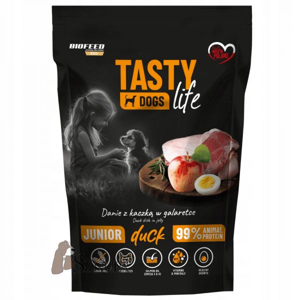 BIOFEED TASTY DOGS LIFE JUNIOR KACZKA - 500G