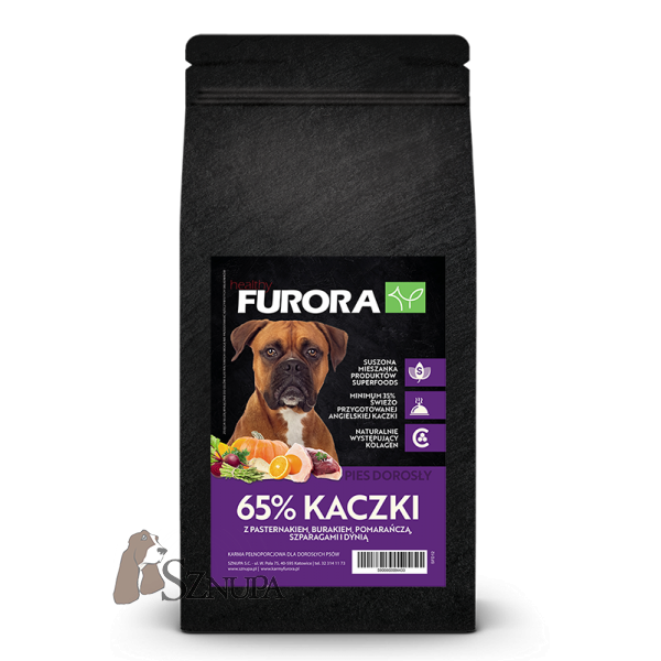 FURORA SUPERFOOD RASA DUŻA I ŚREDNIA 65% ANGIELSKIEJ KACZKI - 2KG