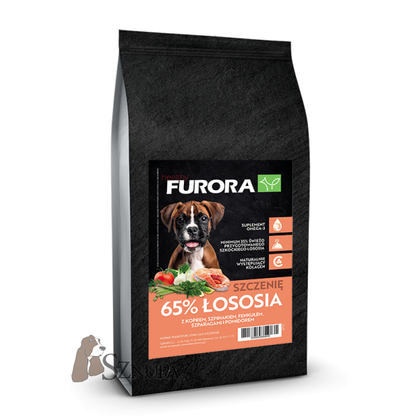FURORA SUPERFOOD DLA SZCZENIĄT 65% SZKOCKIEGO ŁOSOSIA - 24KG (12KGx2)