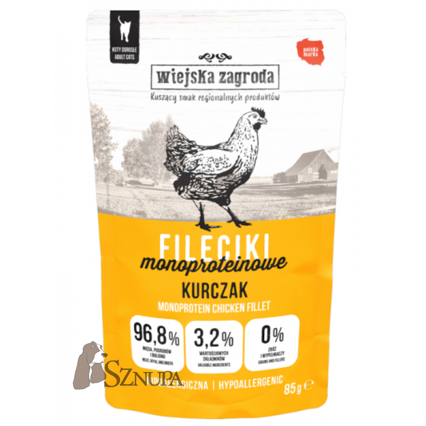 WIEJSKA ZAGRODA KOT FILECIKI Z KURCZAKA - 85G x 12