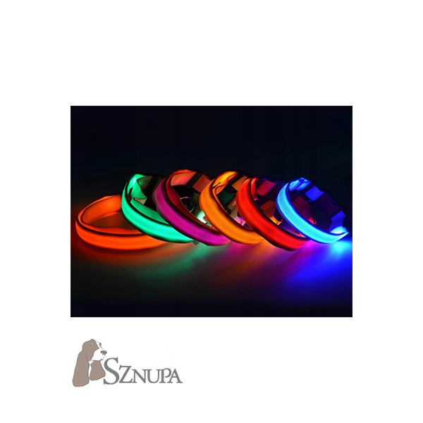 OBROŻA REGULOWANA 32-37 CM LED - CZERWONA