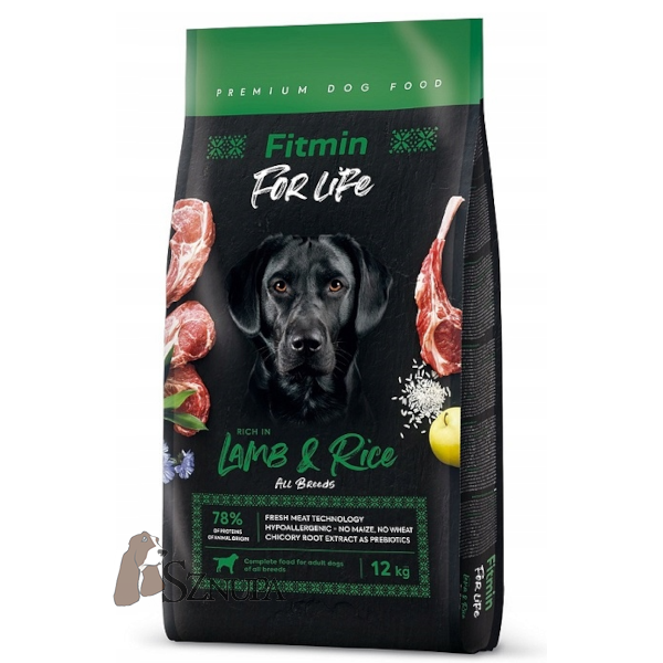FITMIN DOG FOR LIFE ADULT LAMB & RICE - 24KG (12KGx2)