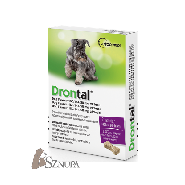 DRONTAL PLUS FLAVOUR 2 TAB. - ŚRODEK PRZECIW PASOŻYTOM