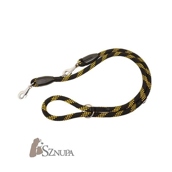 DINO SMYCZ SZNUREK SKŁADANY 14MM/200CM - CZARNO/ŻÓŁTA