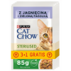 PURINA CAT CHOW STERYLIZED Z JAGNIĘCINĄ I ZIELONĄ FASOLKĄ - 85G x 4