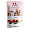 PETNER POUCH LAMB WITH CRANBERRIES - 500G x 10